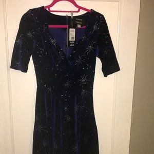 EUC - Collectif X ModCloth Trixie Velvet Sparkle Dress